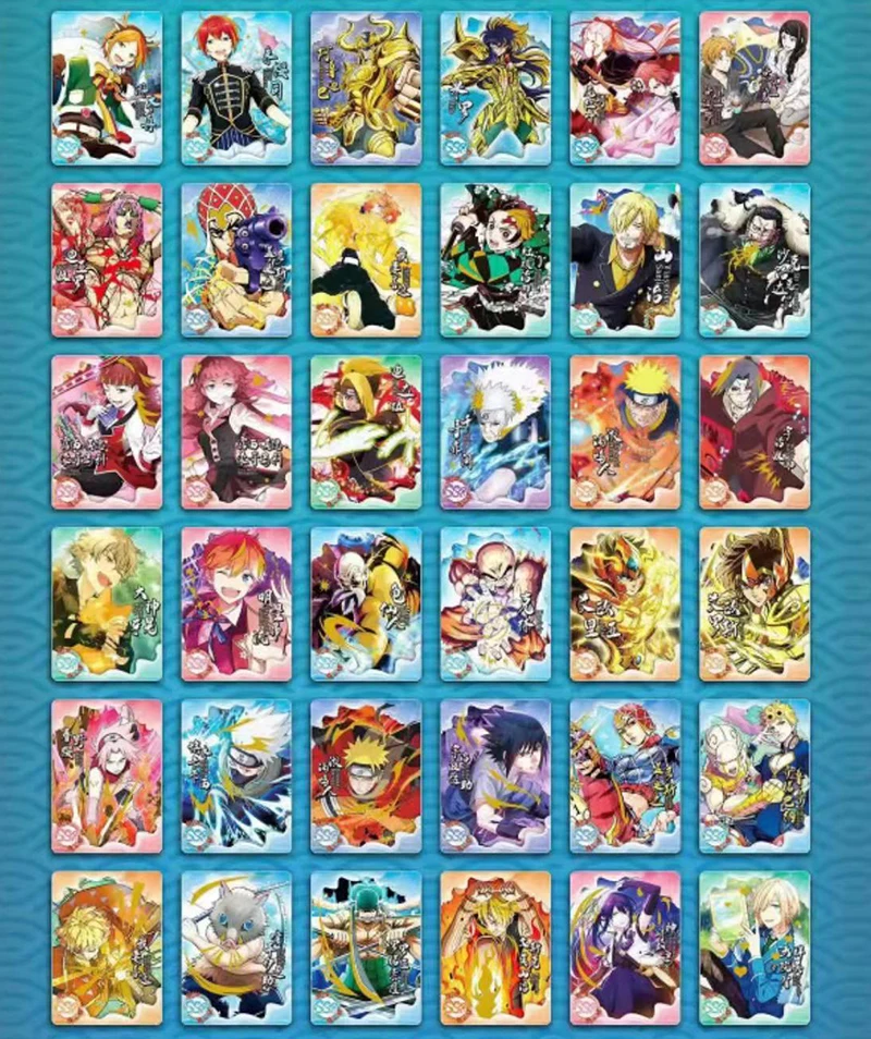 Anime Hero Post Card Naruto Demon Slayer Dragon Ball One Piece Card