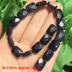 Enhance your craft with these Natural Blue Sandstone Irregular Faceted Beads for DIY Jewelry and Bracelet Making. (Type 17)