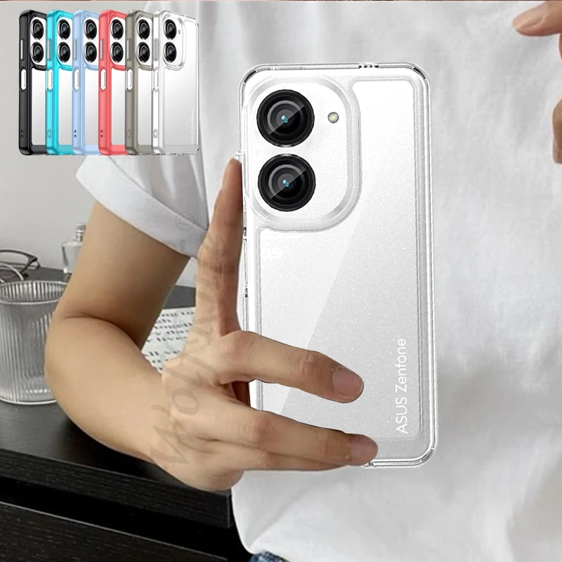 Per Cover Asus Zenfone 10 Case Asus Zenfone 10 Capa Phone Bumper Back Antiurto Clear Fundas Asus Zenfone 10 Cover Trasparente