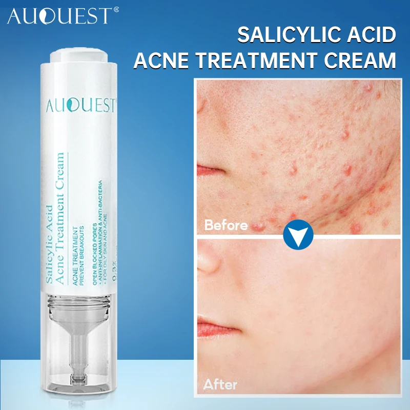 AUQUEST Salicylic Acid Acne Face Cream Skin Care Hyaluronic Acid Black