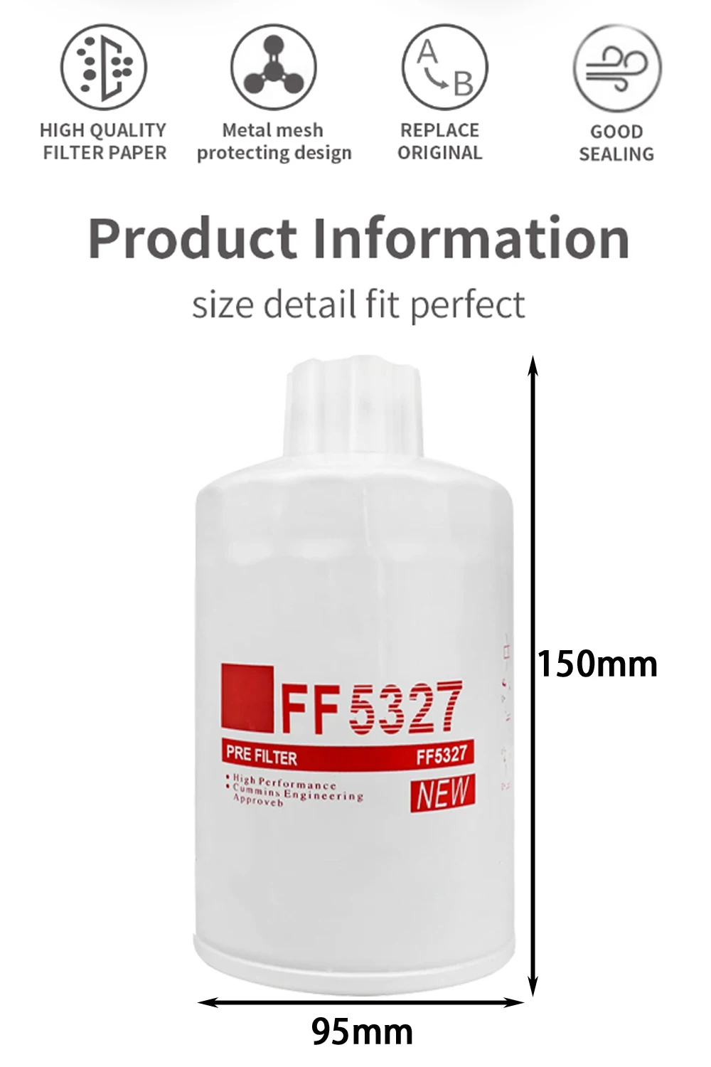 Conjunto do filtro de combustível para caminhão