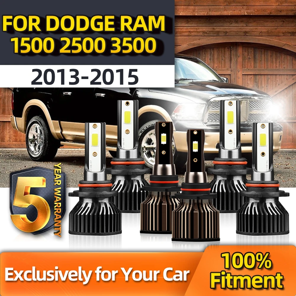 

TEENRAM 6x Combo светодиодный 12V 24V 6000K Противотуманные фары 9145 Автомобильные фары High Low 9005 9012 для DODGE RAM 1500 2500 3500 2013 2014 2015