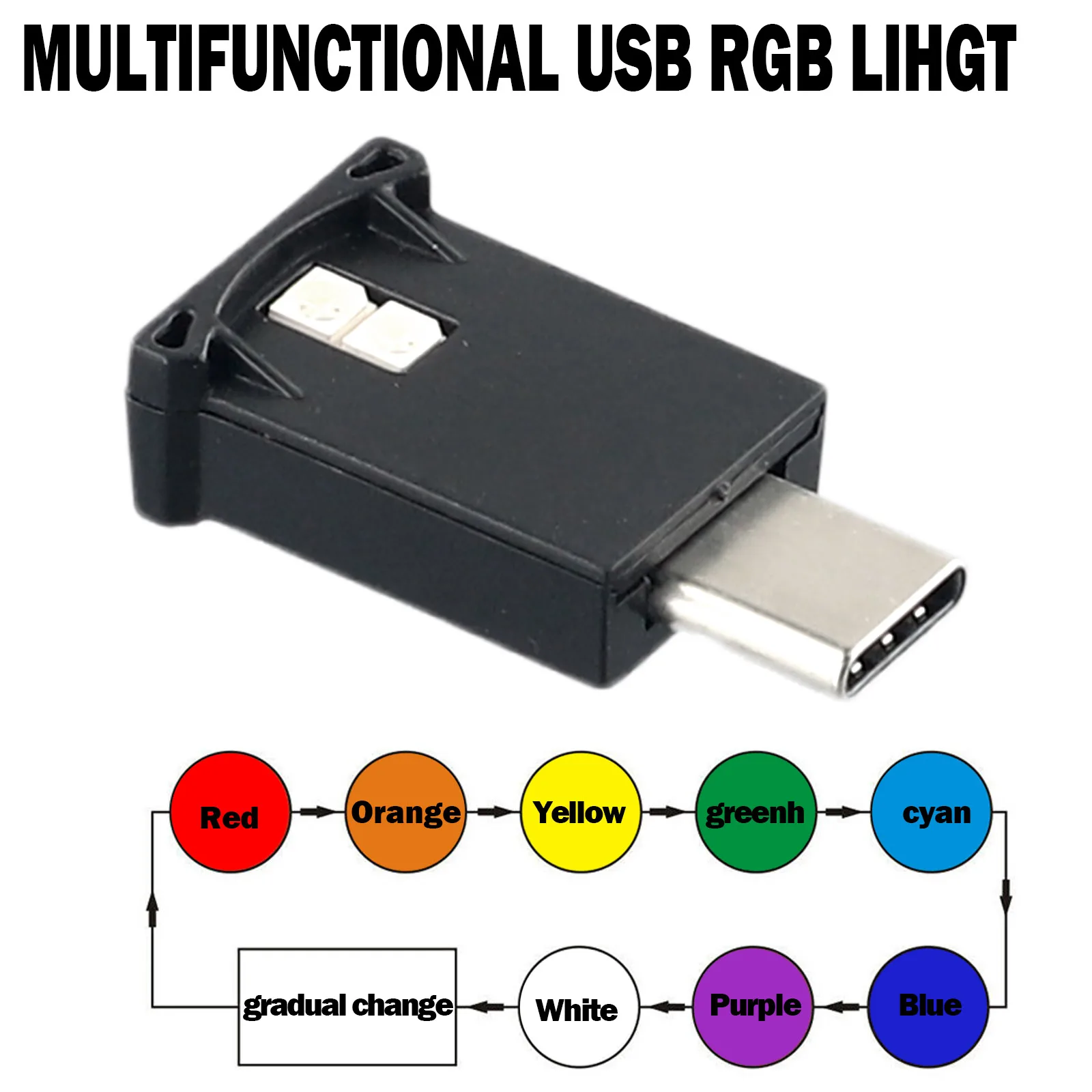 pezzi luci interne per auto RGB, interruttore touch lampada interna per
