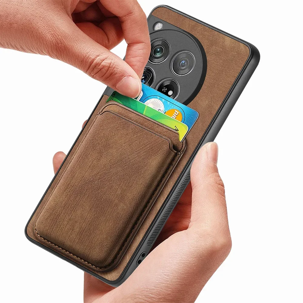 Premium 2-in-1 Detachable Leather Back Cover with MagSafe Compatibility