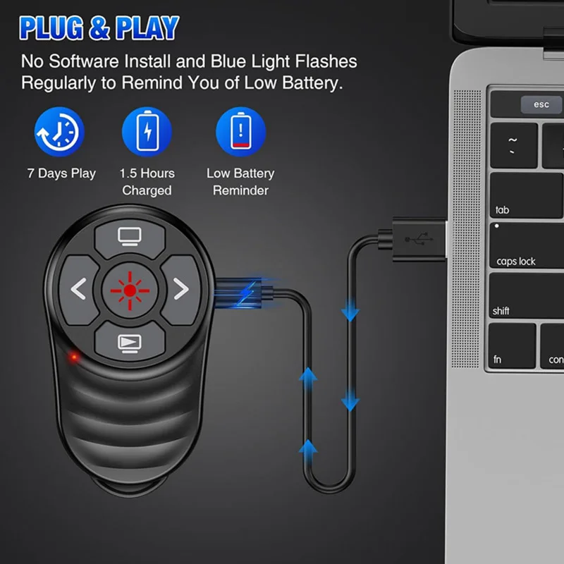 مؤشر PPT اللاسلكي 2.4G للتحكم عن بعد مع جهاز استقب...