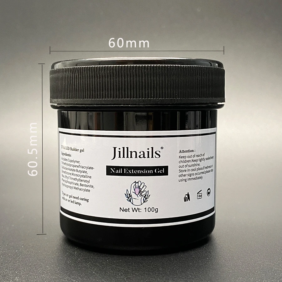 Jillnails Glitter Shimmer Milky Hard Gel Builder Nail for Nails Extensions 100g Royal Blue Pink  UV LED Camouflage  Selfleveling 5