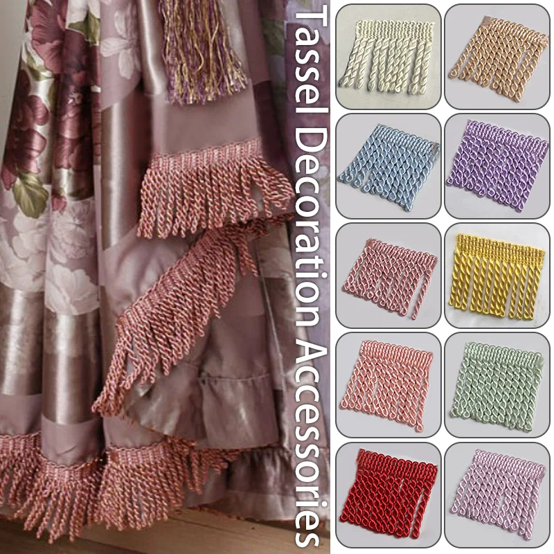 

10M Silk Tassel Fringe Trim Lace Ribbon Lace Trim Braided Lace for Sewing Garment Shoes Bag Tassels for Jewelry Diy Accessories
