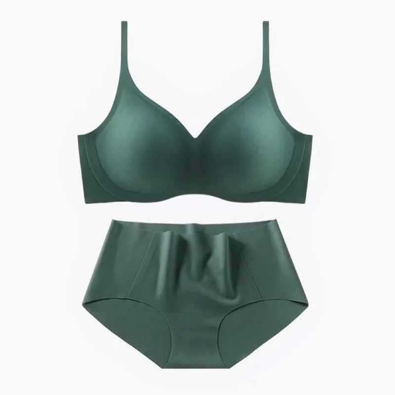 

Sexy Seamless Push Up Women Bra Set Wire Free Brassieres Soft Comfortable Soft Underwear Female Intimates Lingerie Panties
