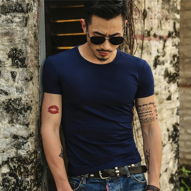 Ice Silk Tank Top Men Short Sleeve Slim Fit Gym Casual Tank Tops