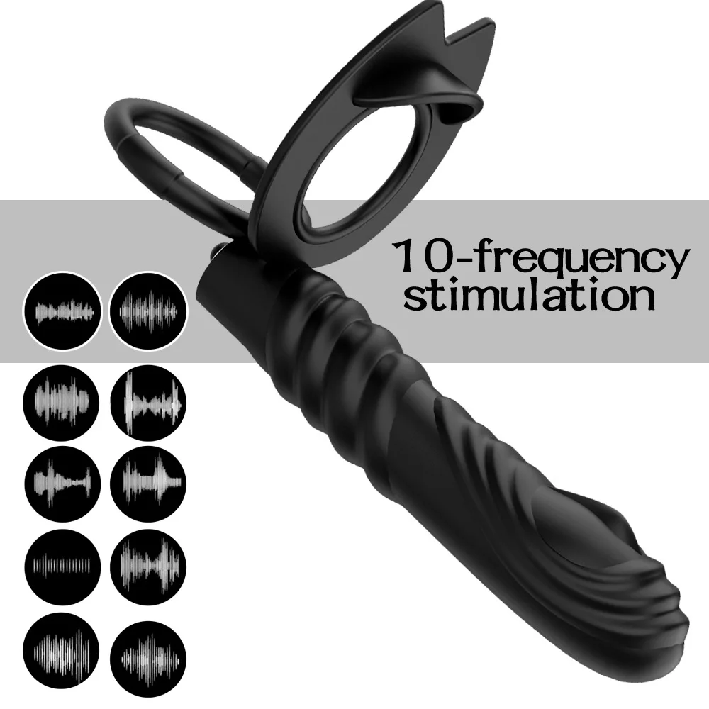 Double Penetration Strapon Dildo Vibrator Silicone Strap On Penis Anal Plug Cock Ring Adult Sex Toys for Men Women