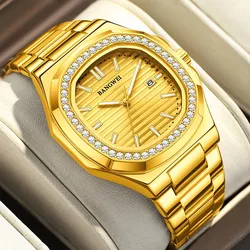 LIGE BANGWEI Luxury Men's Luminous Waterproof Sports Watch (All gold)