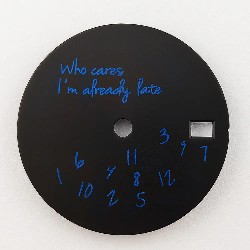 Who Cares 'I'm Already Late' Watch Dial - 28.5mm Unique Design