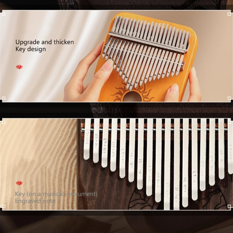 Portable Small Thumb Piano 17/21 Keys Thumb Piano Musical Instrument
