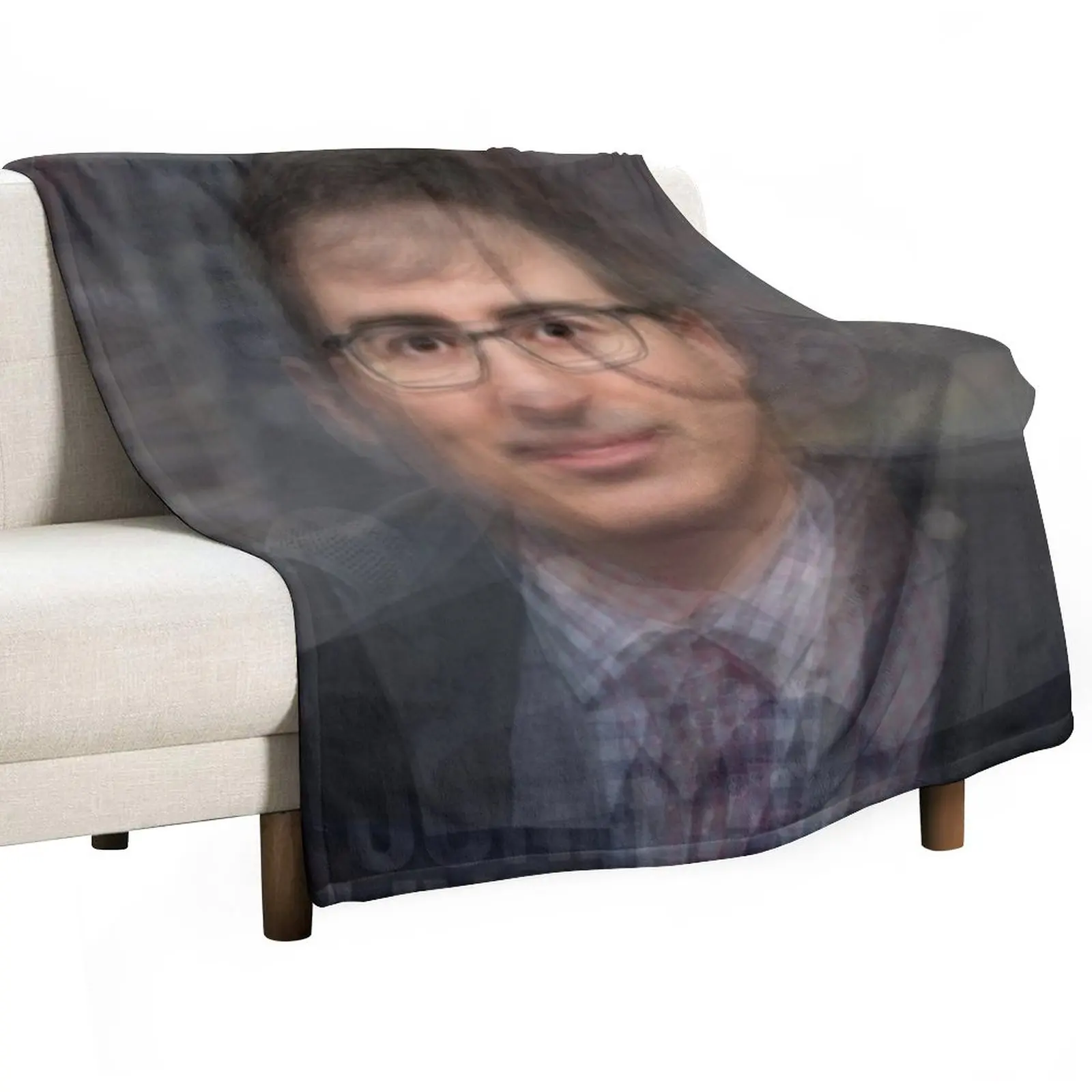 

John Oliver Portrait Overlay Throw Blanket Decorative Throw Blanket Thin Blankets