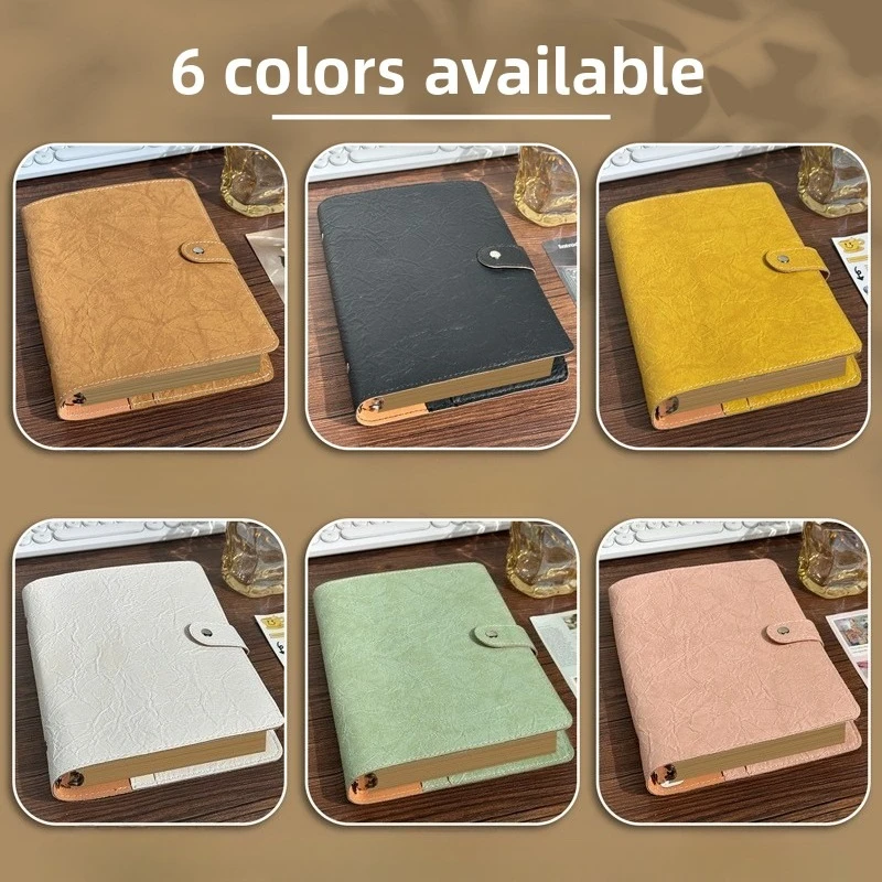 A5 Kraft Paper Loose Leaf Notebook, Retro Hand Account Book,Multifunctional Journal for Students Office & Daily Use - 2