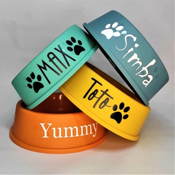 Personalized Pet Bowl Stylish Pet Accessor Plastic Dog Food & Water Bowl Perfect for Your Unique Pet's Needs Gift Cat Bowls 1