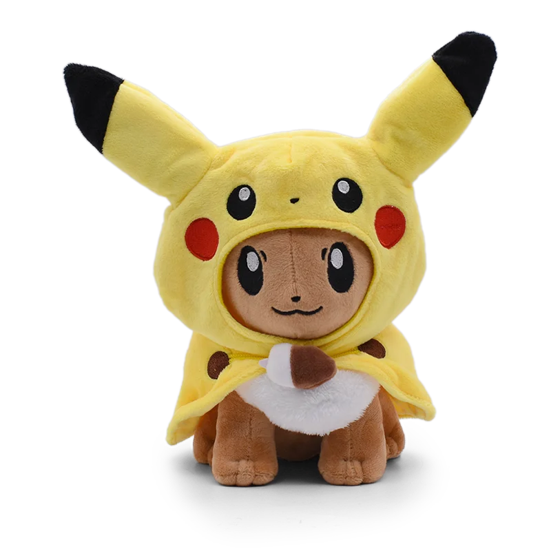 

Eevee Cos Pikachu Peluche Pokemon Plush Toys Stuffed Dolls Cartoon Dolls Kawaii Birthday Christmas Gift For Kids Collection