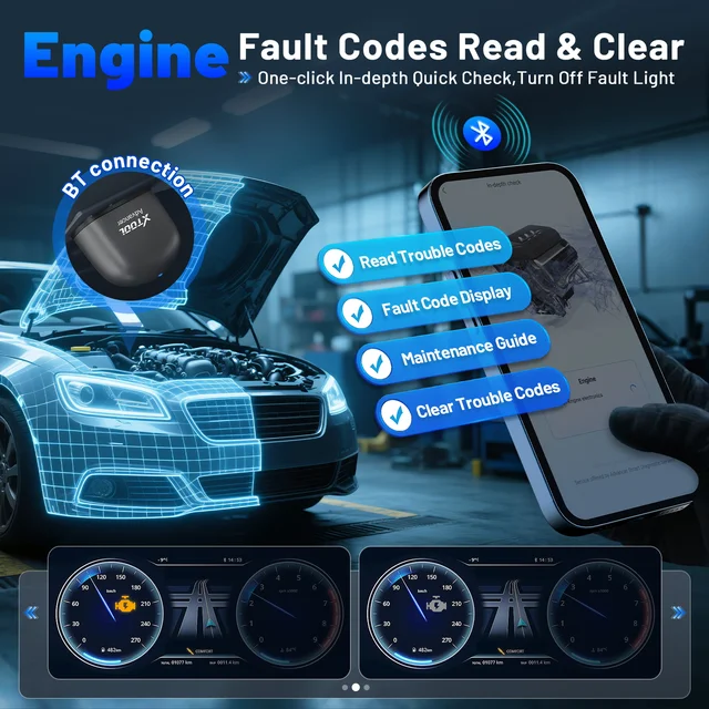 XTOOL Advancer AD20PRO OBD2 Bluetooth Scanner Full System Car Diagnostic Tool obd2 Scanner Oil Reset & Battery Tests Code Reader 4