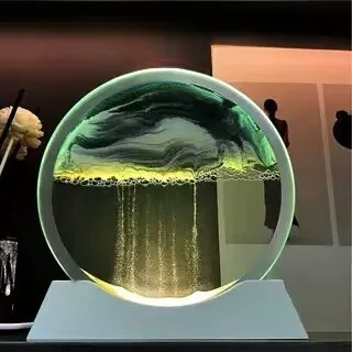창의적인 모래 그림 모래시계 무드등 거실 장식 고급 폭포 테이블 램프 졸업 선..