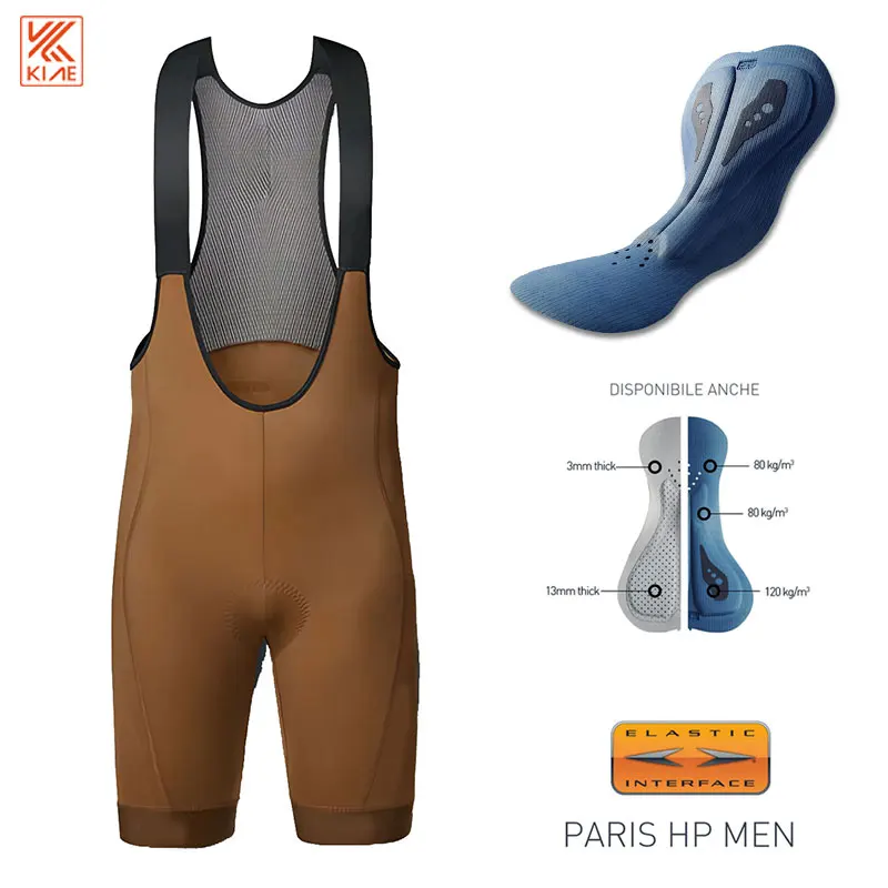 KIAE Men Cycling Bib Shorts Bretelle Tights Bike Bicycle Clothing Pants Pad MTB Biker Braces Pants Ropa Ciclismo Hombre 7H 500KM