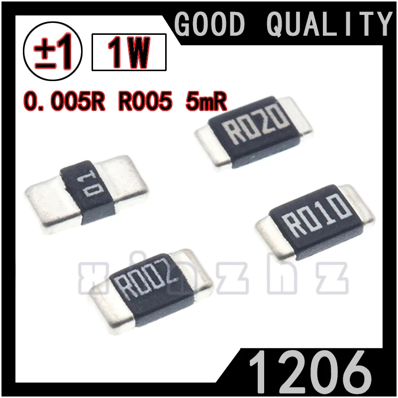 10PCS SMD 1206 Chip Resistor 1% High Precision Chip 1W Fixed Resistance 0.005R R005 5mR 5mΩ ohm