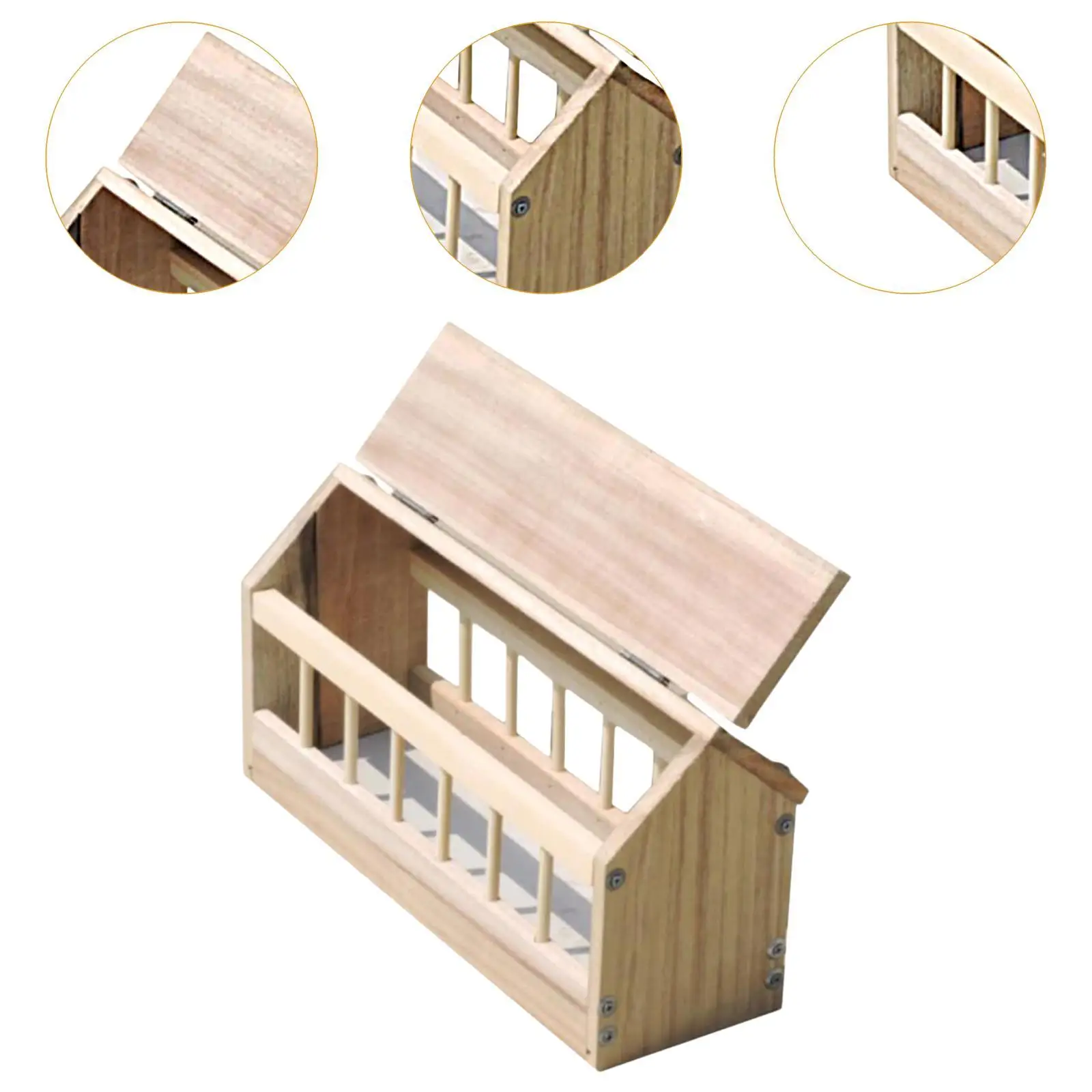 40cm Wooden Pigeon Feeder Trough Food Dispenser House Design Pigeon Supplie Poultry Trough Dish Bird Feeder for