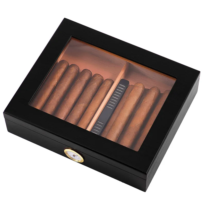CedarWoodCigarTravelHumidorBoxPortableCigarCaseWHumidifier