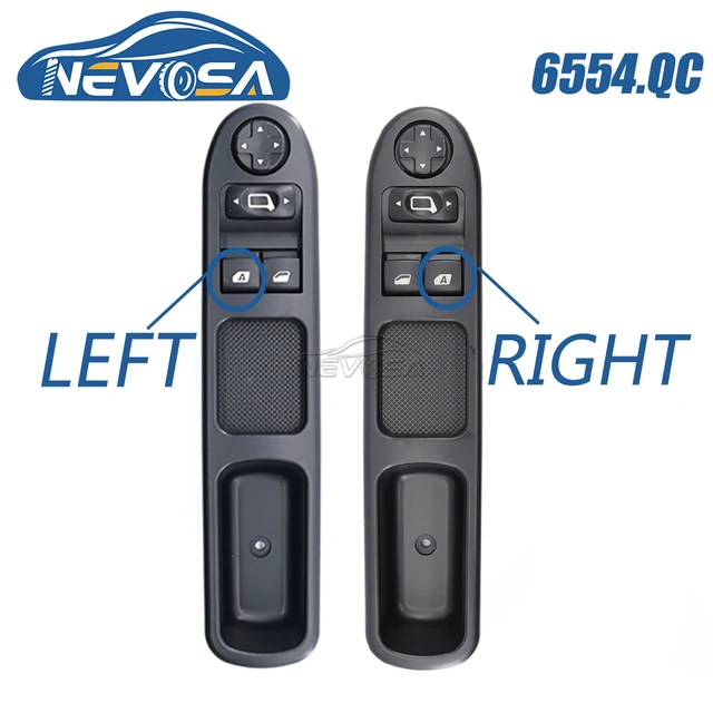 NEVOSA 6554.QC For Peugeot 207 2007 2014 Citroen C3 Picasso Without Folding  Car Master Power Window Control Switch Mirror 6554QC - AliExpress