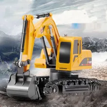 

RC Excavator Bulldozer Toy 1:24 Truck Crane Electric Vehicle Kid Gift Mini Remote Control Alloy Plastic Engineering Car Dump