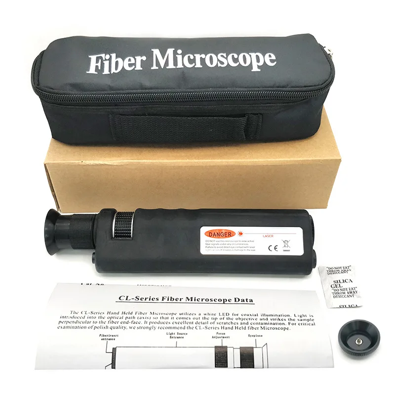 Hand-held Fiber Optic Magnifying Glass Fiber Microscope End Face Inspection Instrument Clear Image Lifespan Long 200X 400 Times