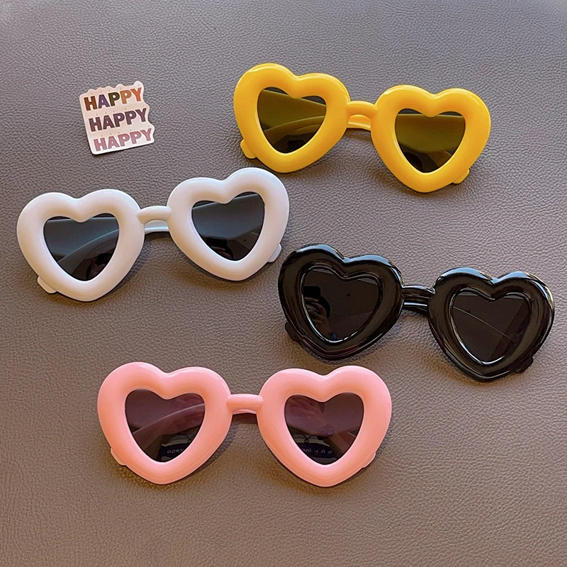 Children Fashion Heart Dazzling Color Jelly Sunglasses UV400 Outdoor Girls Boys Protection Sunglasses Kids Sun Glasses kids sunglasses children sunglasses