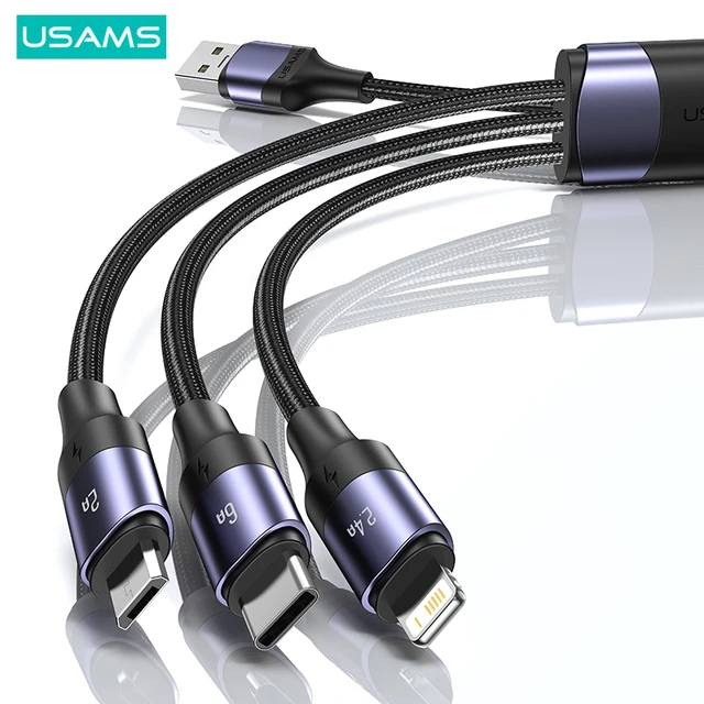 Cabeza de metal Usb-c Tipo-c Cargador de datos Cables tejidos