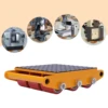 15T Machine Dolly Skate Machinery Roller Mover Cargo Trolley 33000lbs Heavy Duty(Yellow) 1