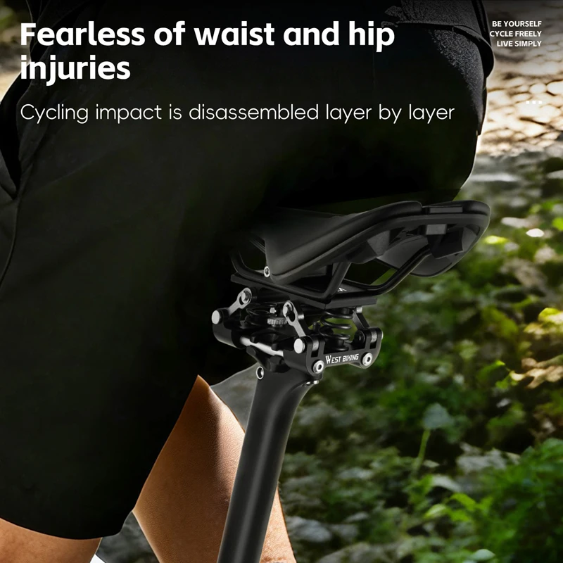 웨스트 바이킹 자전거 안장 충격 흡수 장치 고하중 지지력 자전거 서스펜션 도구 경량 MTB 로드 바이크 액세서리