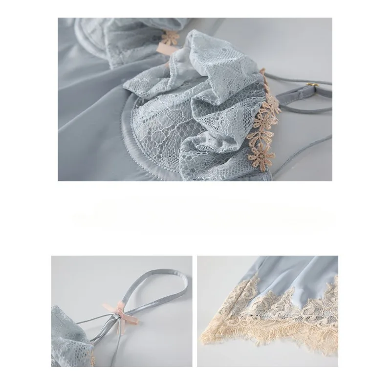 Lace Pure Desire Style Pajamas Women Luxury Sexy Nightclothes Spring Autumn Female Lightweight Breathable Nightdress Suit 2024
