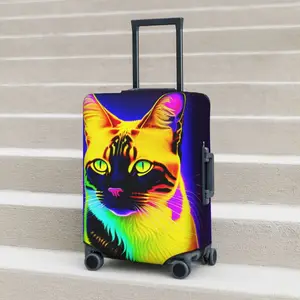 Cat Suitcase Cover Animals Cruise Trip Flight Elastic Luggage Supplies Protector