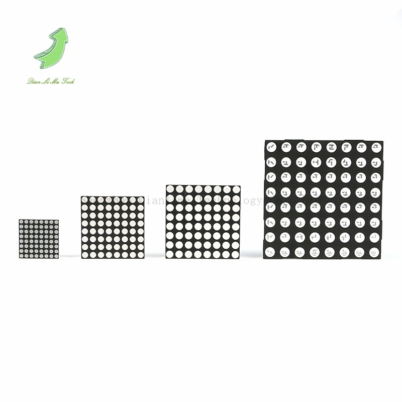 LED 도트 매트릭스 디스플레이, 일반적인 포지티브 레드, 브라이트 16 핀, 8x8, 1.9mm, 3.0mm, 3.75mm, 5.0mm, 10 개