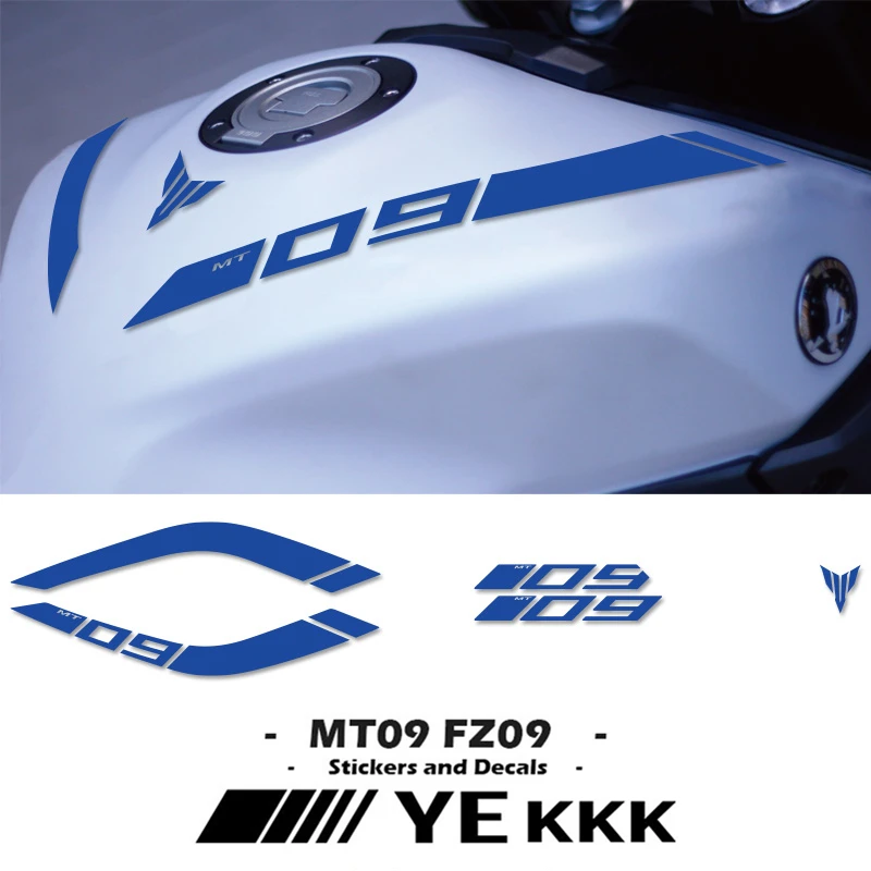 Fairing Shell Fuel Tank Curve Line Sticker Decal Metal Color Customized Color MT-09 For YAMAHA MT09 FZ09 MT-09 mosky pure buffer гитарный буферный эффект педали full metal shell