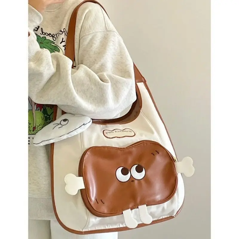 

Вместительная сумка-тоут Y2k, милая мультяшная потрясающая сумка, Корейская винтажная Студенческая сумка, школьная сумка, Офисная женская сумка на плечо