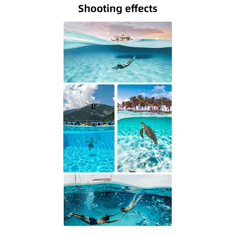 ABUO Boîtier étanche 30m pour GoPro Hero 9-13, dôme optique