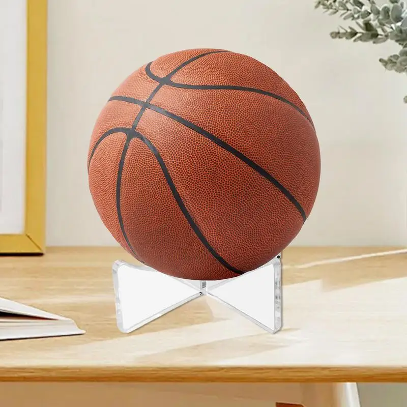 Acrylic Ball Holder Basketball Display Stand Football Volleyball Soccer Display Stand Triangle Rack Sports Ball Storage Bracket 2