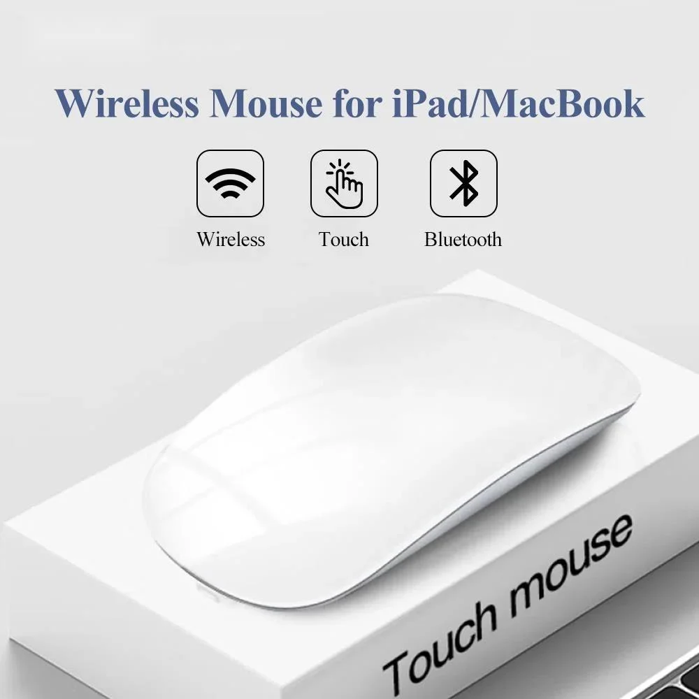 Bluetooth Magic Mouse Ricaricabile Utra-Thin Wireless Touch Mouse Mause Per Mac/Ipad/Iphone Tablet/Macbook Pro/Macbook Air Apple