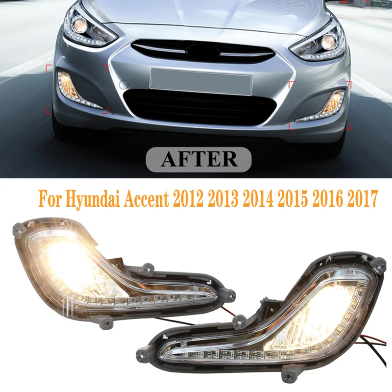 LED-Daytime-Running-Light-For-Hyundai-Accent-2012-2013-2014-2015-2016 ...