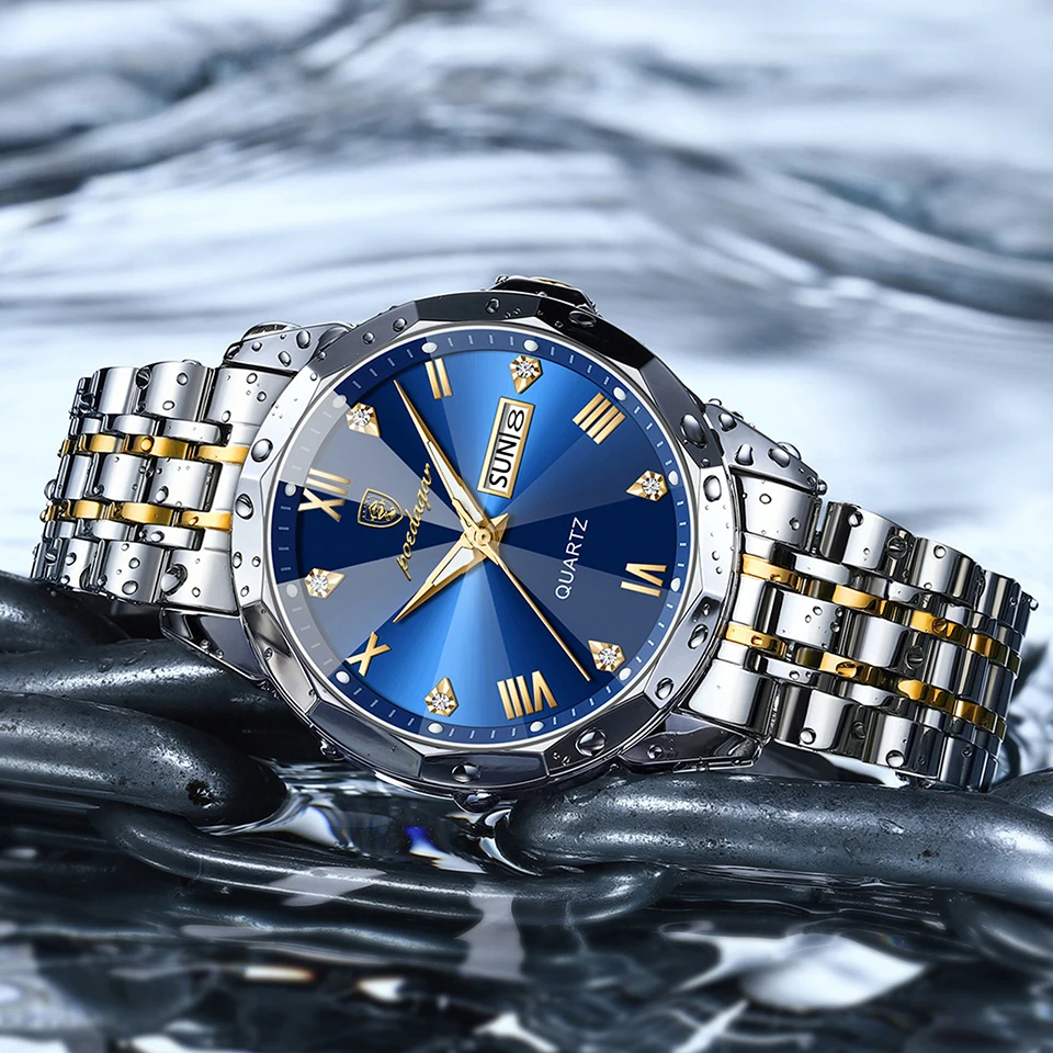 POEDAGAR Luxury Man Watch High Quality Waterproof Chronograph Luminous  Men's Wristwatch Leather Men Quartz Watches Casual Clock - AliExpress