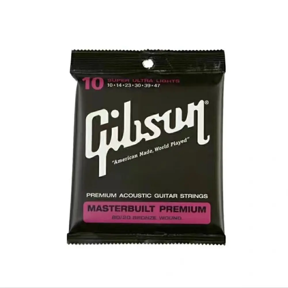 1 Set SAg Series Gibson Guitar Strings 6 Strings Good Sound Electric Guitar Strings Full Smooth Bronze Folk Guitar Strings