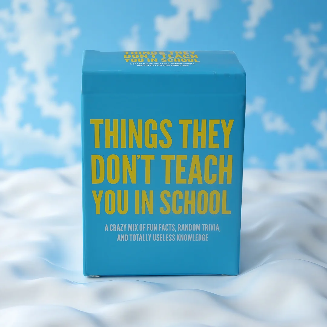 《Things They Don'T Teach You in School》 English Version Card Game, Board Game, Interactive Tabletop Game, Contains 110 Cards and 440 Questions, Party Supplies, Suitable as a Gift, Suitable for Christmas, Halloween