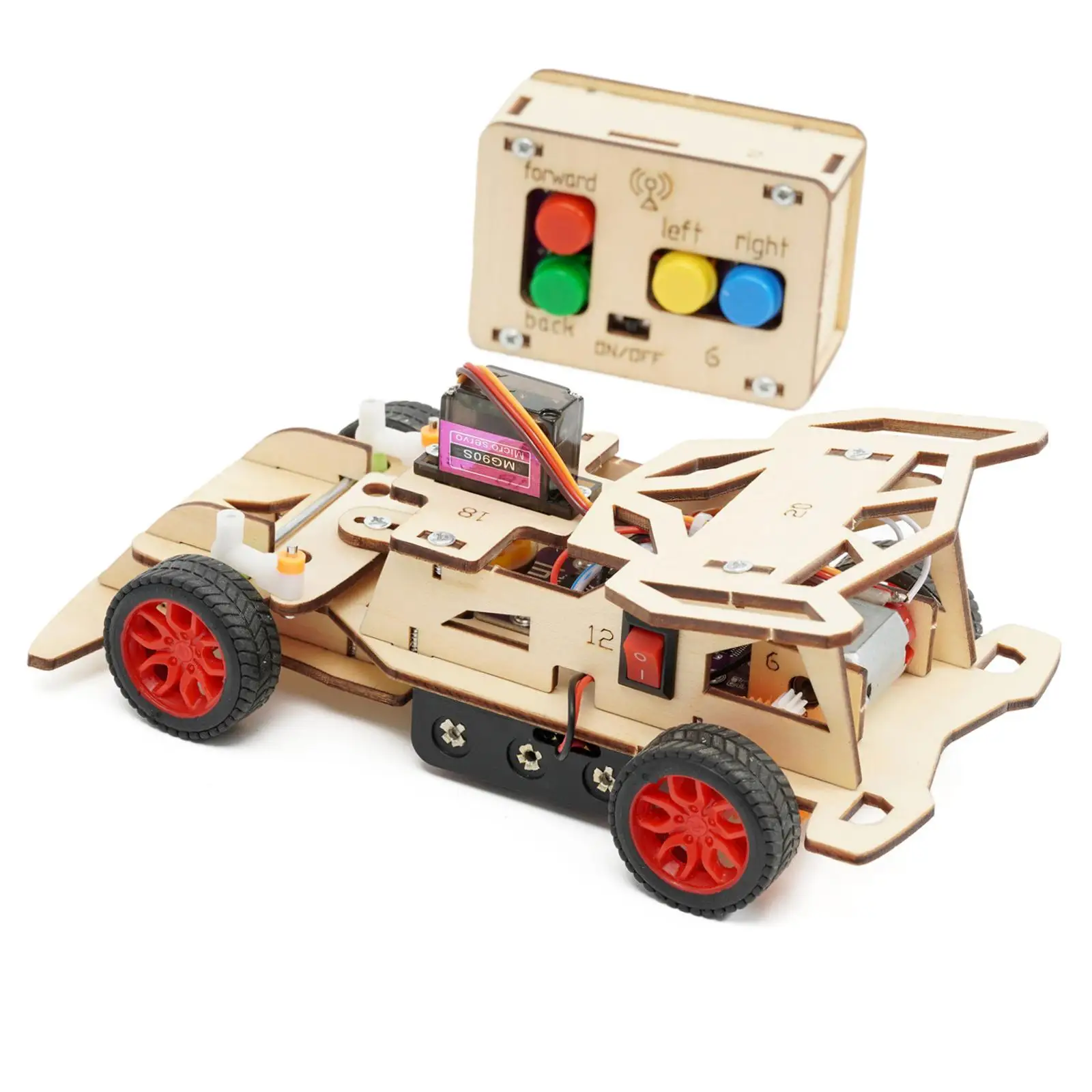 

Wooden RC Car Toy Science Kits Experiment Project Early Learning Classroom Teaching for Boys Girls Ages 8+ Year Old Teens School