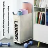 Household Wheeled Storage Basket, Fabric Folding Storage, Laundry Basket, Oxford Fabric Yoga Mat Storage Box 2