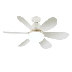 Remote - Control LED Ceiling Fan with Silent Motor and Dimmable Tricolor Light (42cm 30W)
