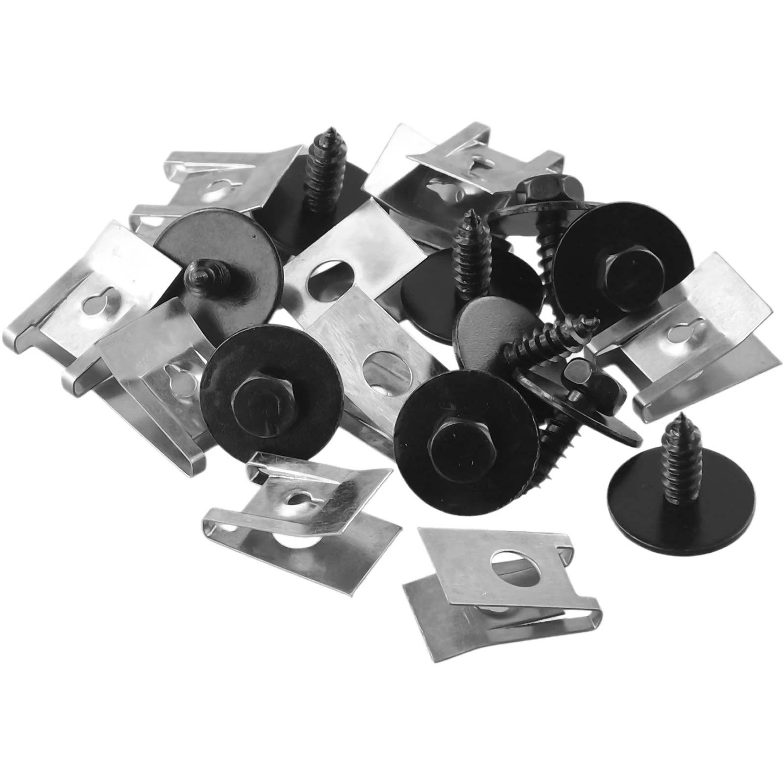 

Fastener Screw Bolt U Nut Car Undertray Splash Guard Exterior Replacement Screw Clips Silver 14mm Socket 20pcs Tapping
